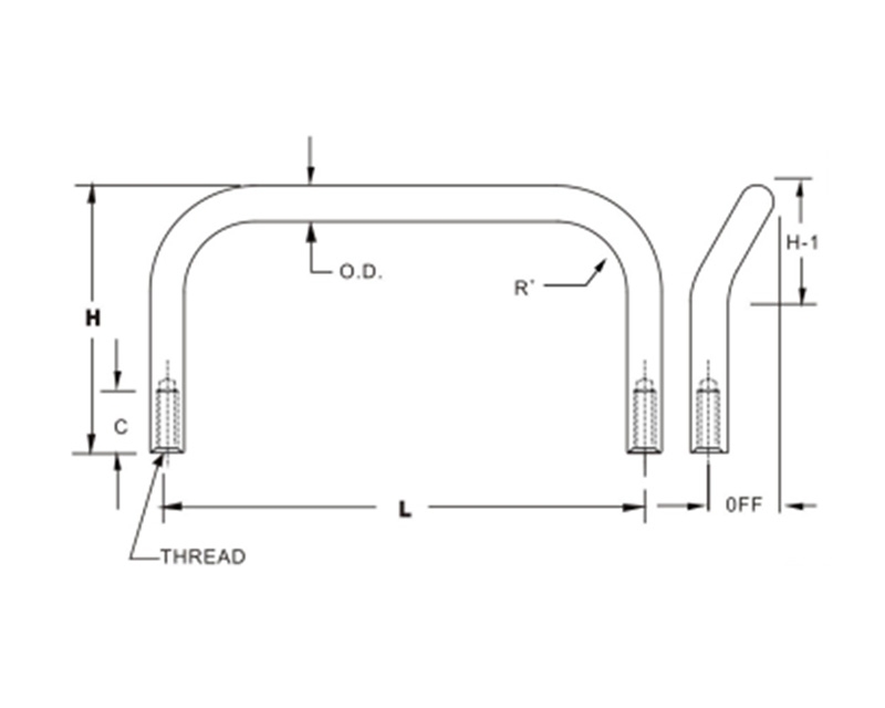 ROUND OFF-SET HANDLES