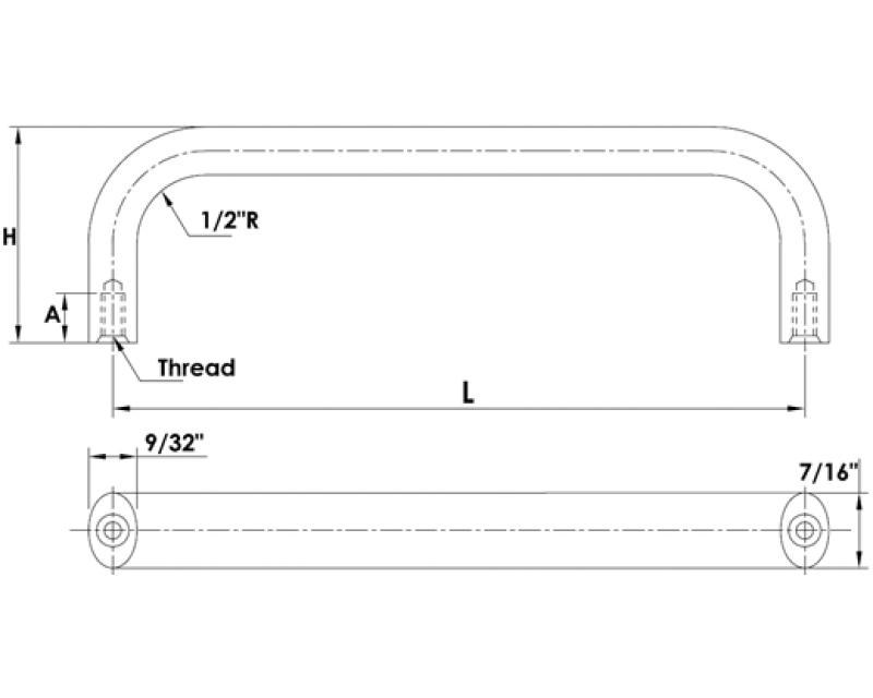 7/16 x 9/32 OVAL HANDLE