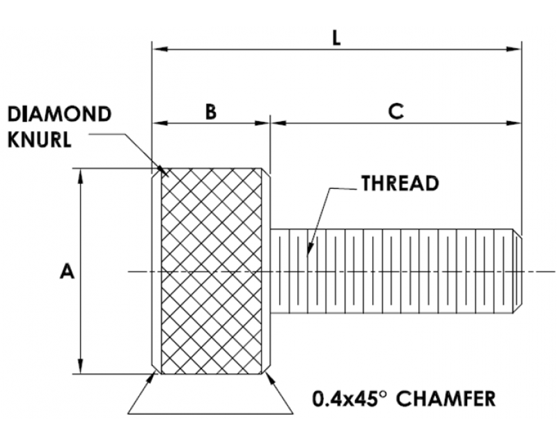 PLAIN THUMB SCREWS Metric Standard