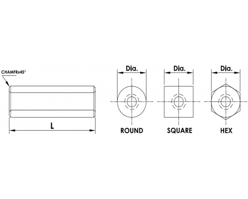 Metric Standard Spacers