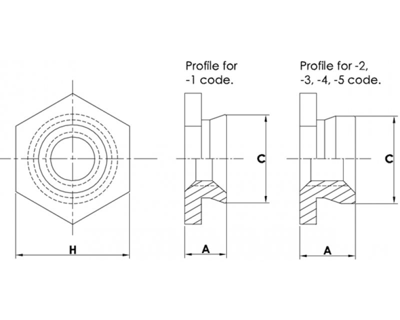 Self Clinching Flush Nuts