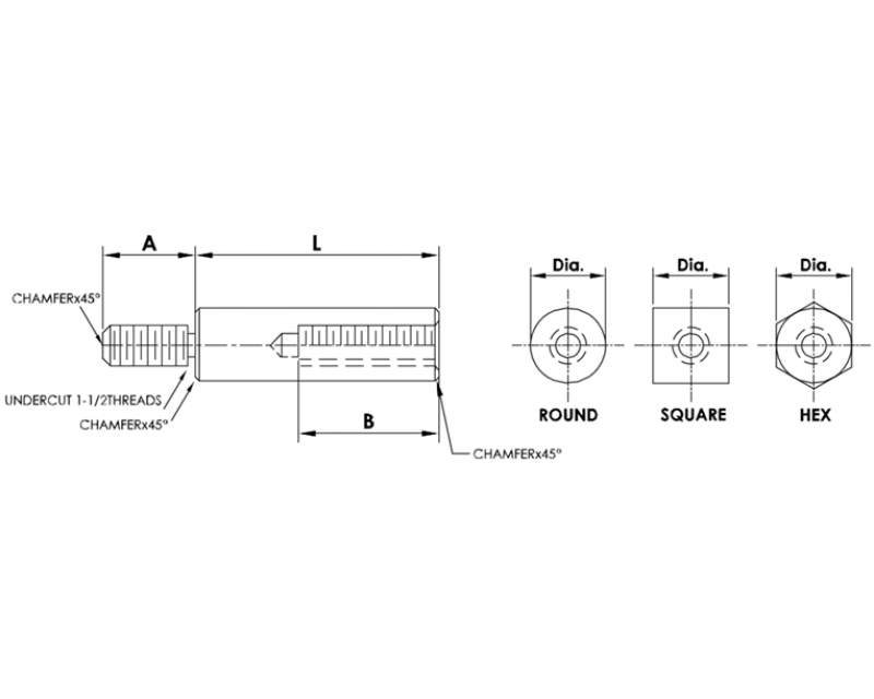 外徑6mm Male-Female Standoffs