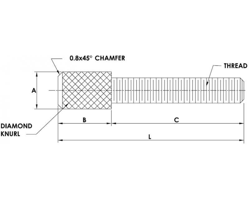PUSH TYPE THUMB SCREWS Metric Standard